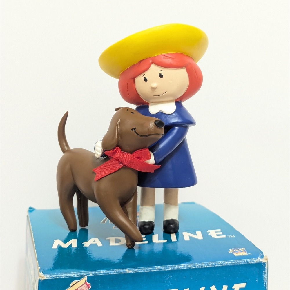 Vintage 1998 Madeline & Dog Genevieve 5" Figurine Decor Kurt Adler New In Box